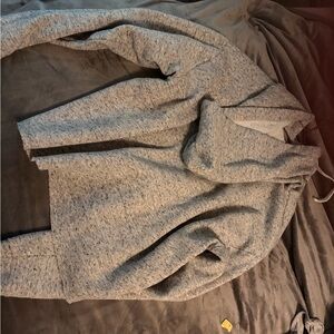 Women's Heather Gray Hooded Pullover Sweatshirt